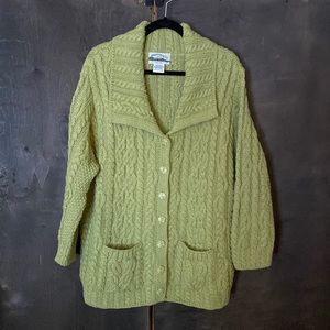 Aran Crafts Irish cardigan sweater
